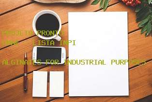 CNAE Alginates for industrial purposes - Lista INPI