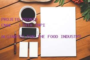 CNAE Alginates for the food industry - Lista INPI