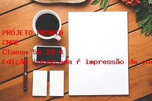 CNAE Edio integrada  impresso de cadastros, listas e outros produtos grficos CNAE Classe 58.29-8