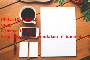CNAE Fabricao de produtos  base de caf CNAE Classe 10.82-1